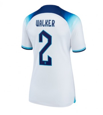 Maillot de foot Angleterre Kyle Walker #2 Domicile Femmes Monde 2022 Manches Courte